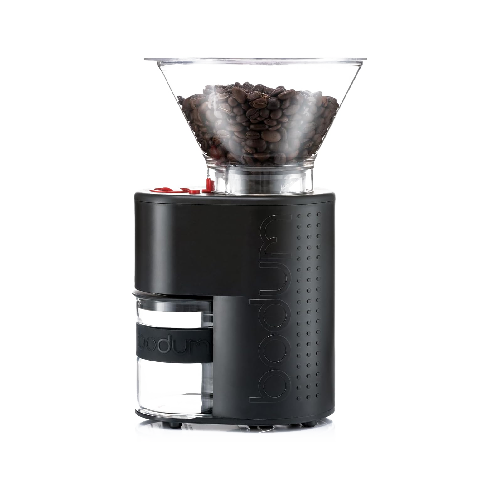 Bodum Bistro Electric Conical Burr Coffee Grinder, Preset Timer, 12 Grind Settings, Black