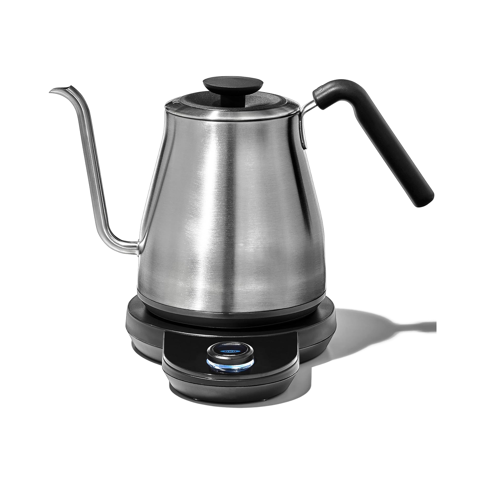 OXO Brew Gooseneck Electric Kettle – Hot Water Kettle, Pour Over Coffee & Tea Kettle, Adjustable Temperature, Built-In Brew Timer, Stainless Steel, 1L​