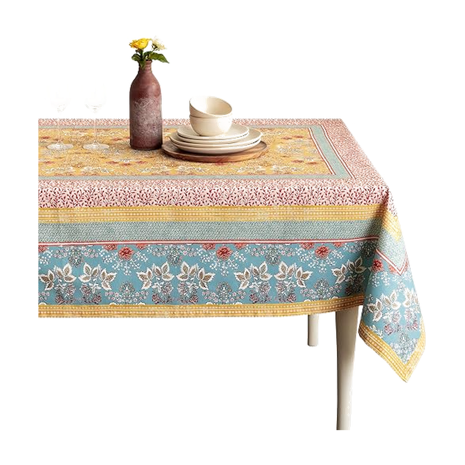 Maison d' Hermine Table Cloth Rectangle Table 100% Cotton 54 x 72 Inches Tablecloth Reusable Decorative for Dining Kitchen…