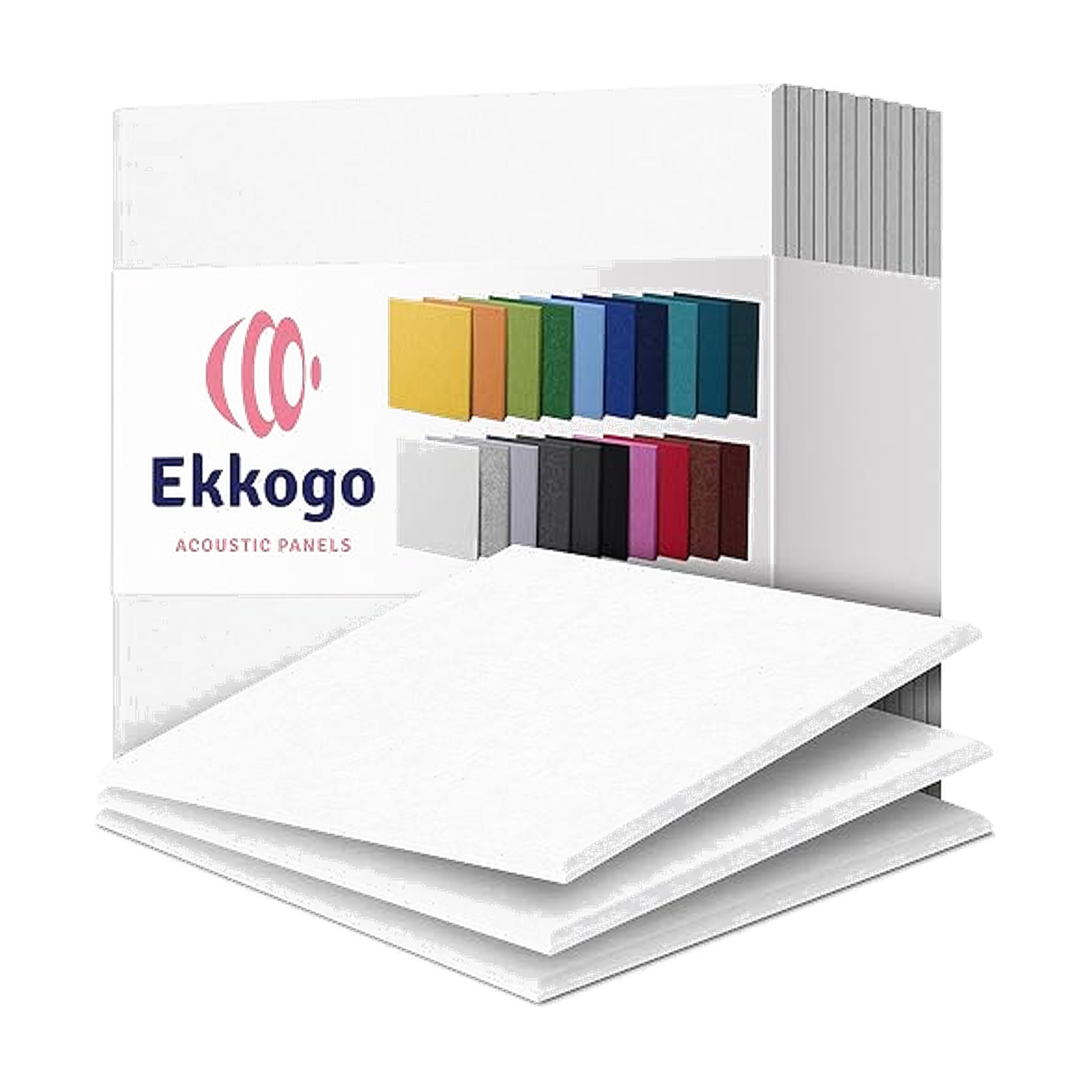 Ekkogo Acoustic Panels 12-Pack Soundproof Wall Panels 12"X12"X0.4" Sound Panels High Density Sound Dampening…