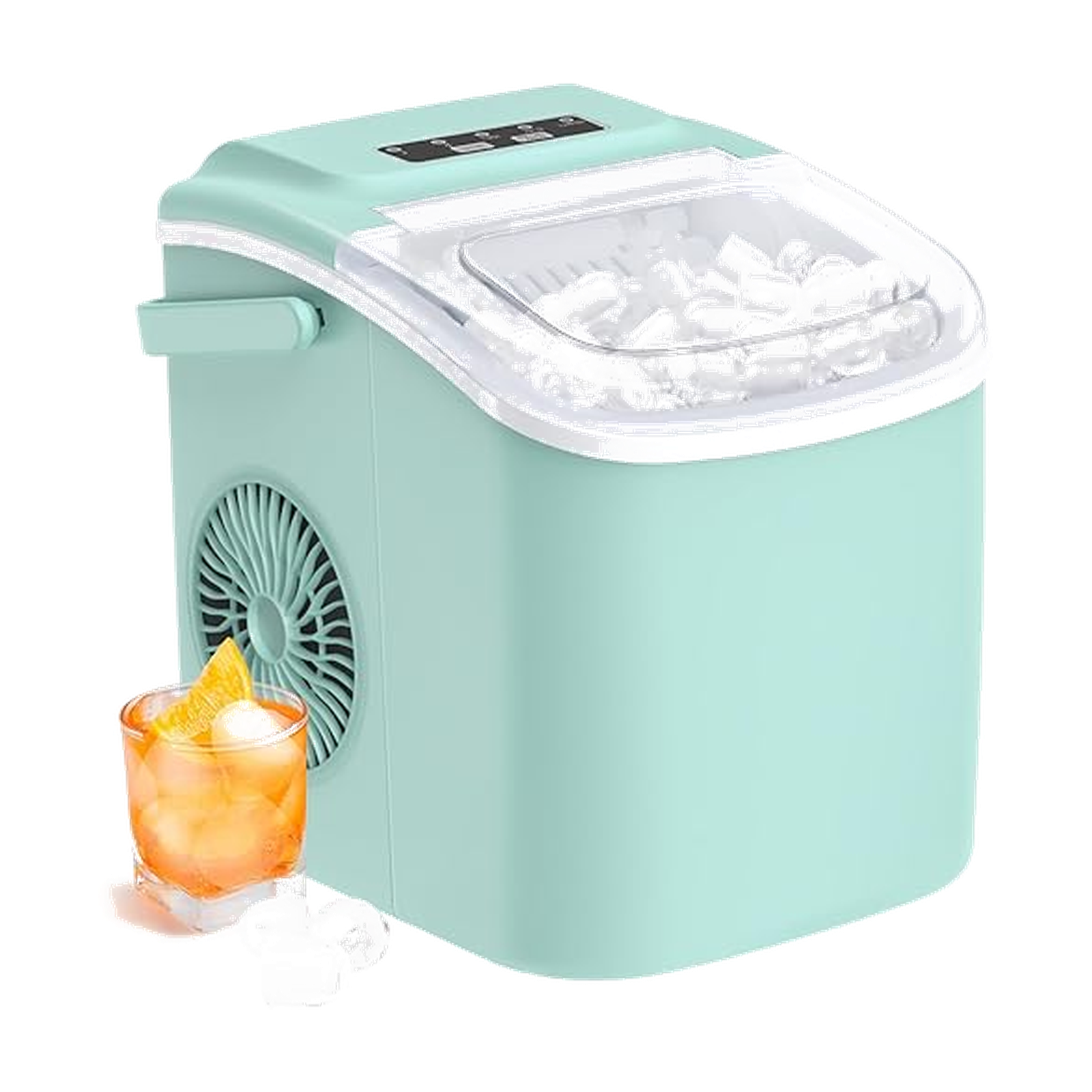 Silonn Countertop Ice Maker, 9 Cubes Ready in 6 Mins, 26lbs in 24Hrs, Self-Cleaning Ice Machine with Ice Scoop and Basket, 2…