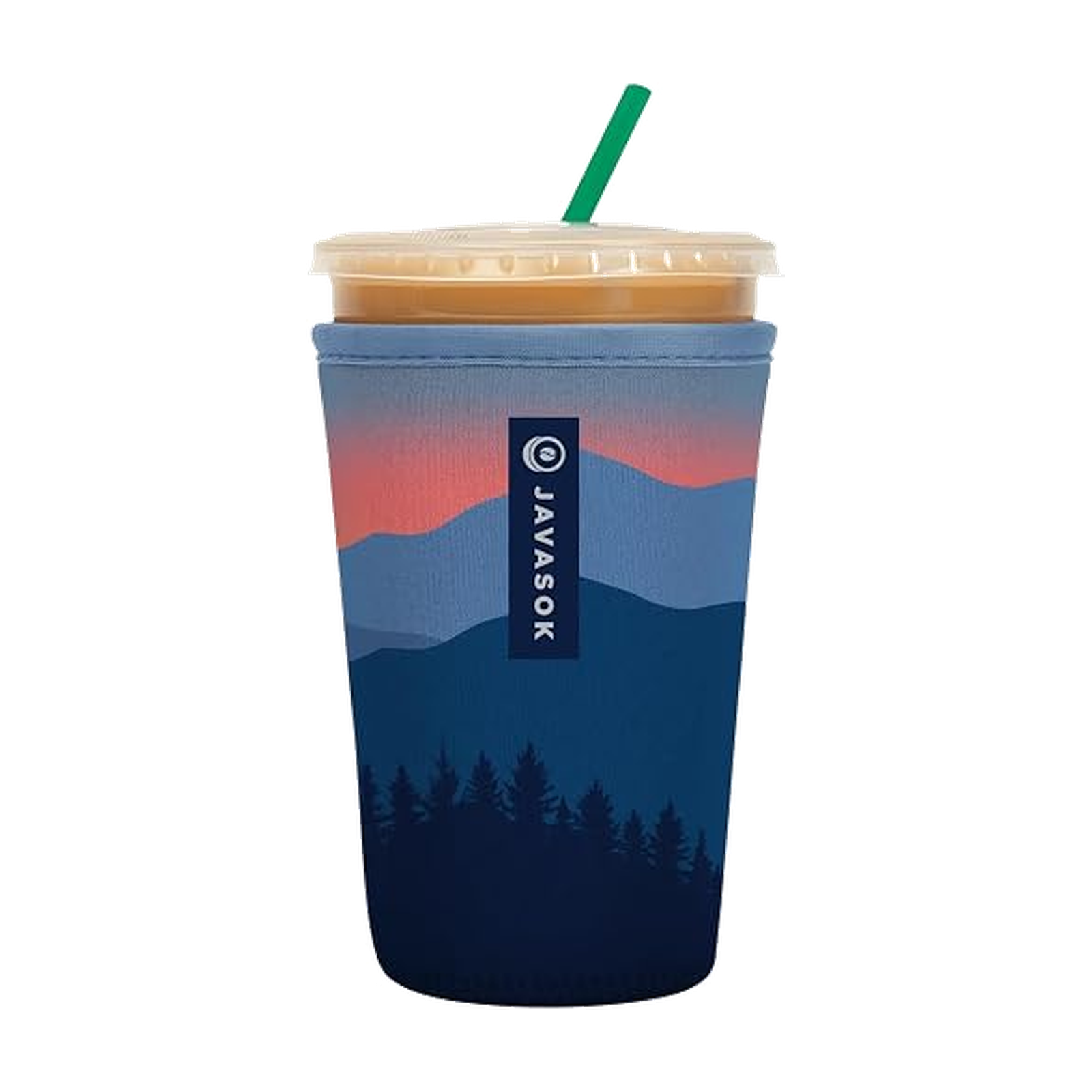 Sok It JavaSok Iced Coffee & Cold Soda Insulated Neoprene Cup Sleeve (Blue Ridge, Medium: 22-28oz)