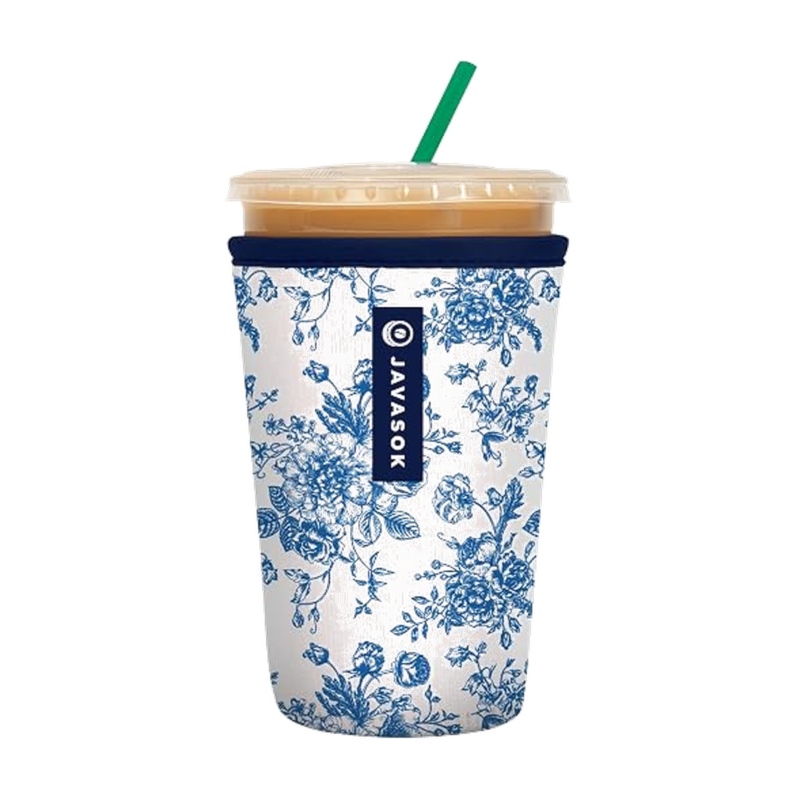 Sok It JavaSok Iced Coffee & Cold Soda Insulated Neoprene Cup Sleeve (Like Fine China, Medium: 22-28oz)