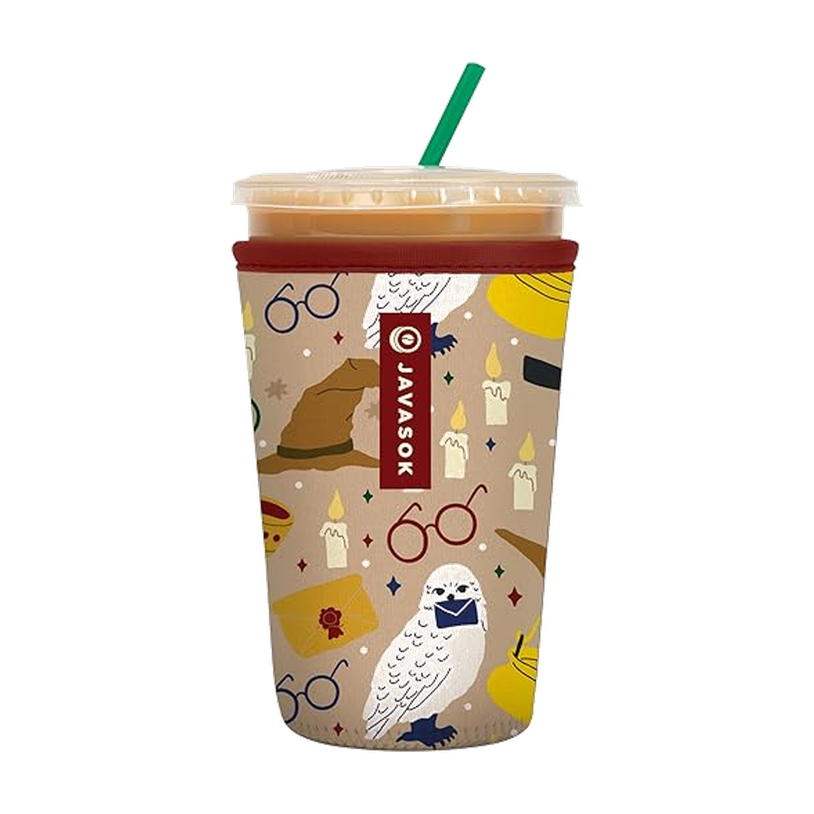 Sok It JavaSok Iced Coffee & Cold Soda Insulated Neoprene Cup Sleeve (Horcrux, Medium: 22-28oz)