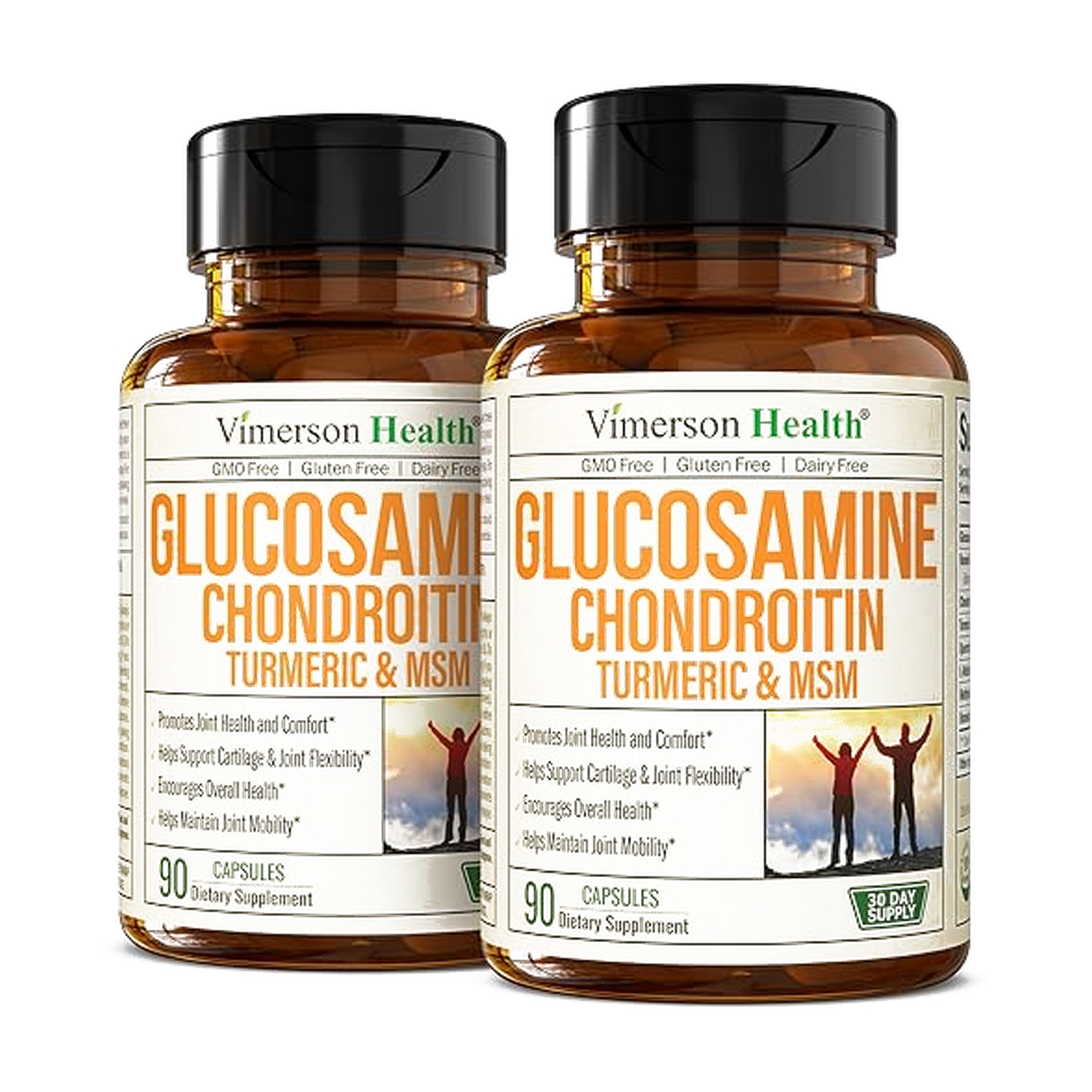 Glucosamine Chondroitin MSM – Joint Support Supplement for Women and Men with Glucosamine Sulfate 1500 mg,…
