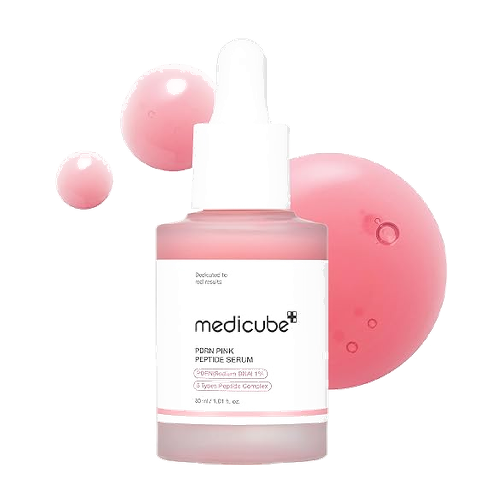 medicube PDRN Pink Peptide Serum with Salmon DNA | Pink Glow Serum with Peptides & Niacinamide for Hydration & Firm-Looking Skin | Uneven Tone Care | Korean Skincare, 1.01 fl. Oz