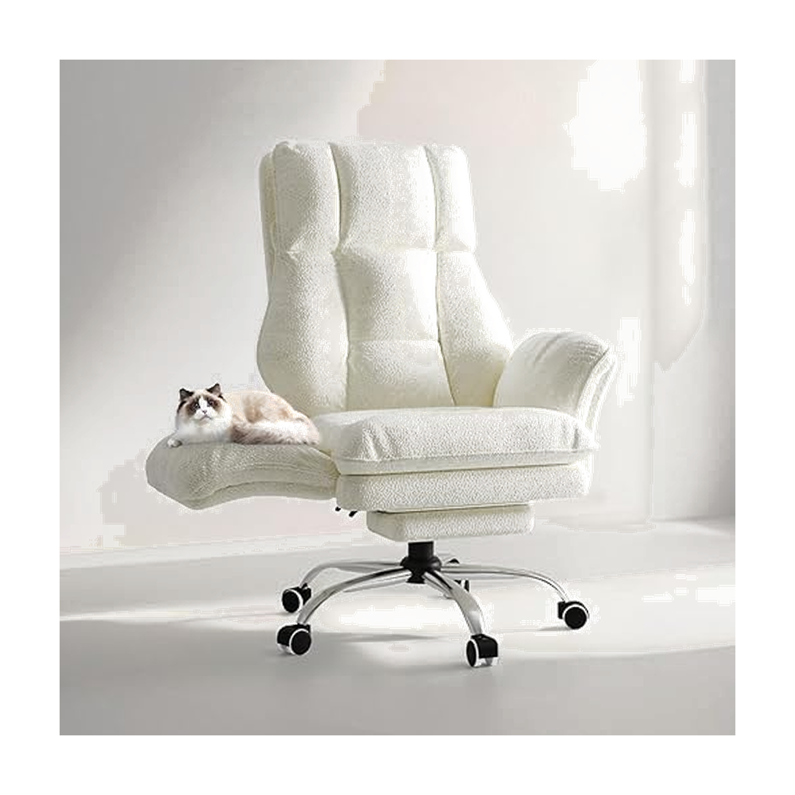 Big and Tall Office Chair, Flip Armrests for Pets & Cross Legged Sitting, Executive Ergonomic Computer Gaming Chair with…