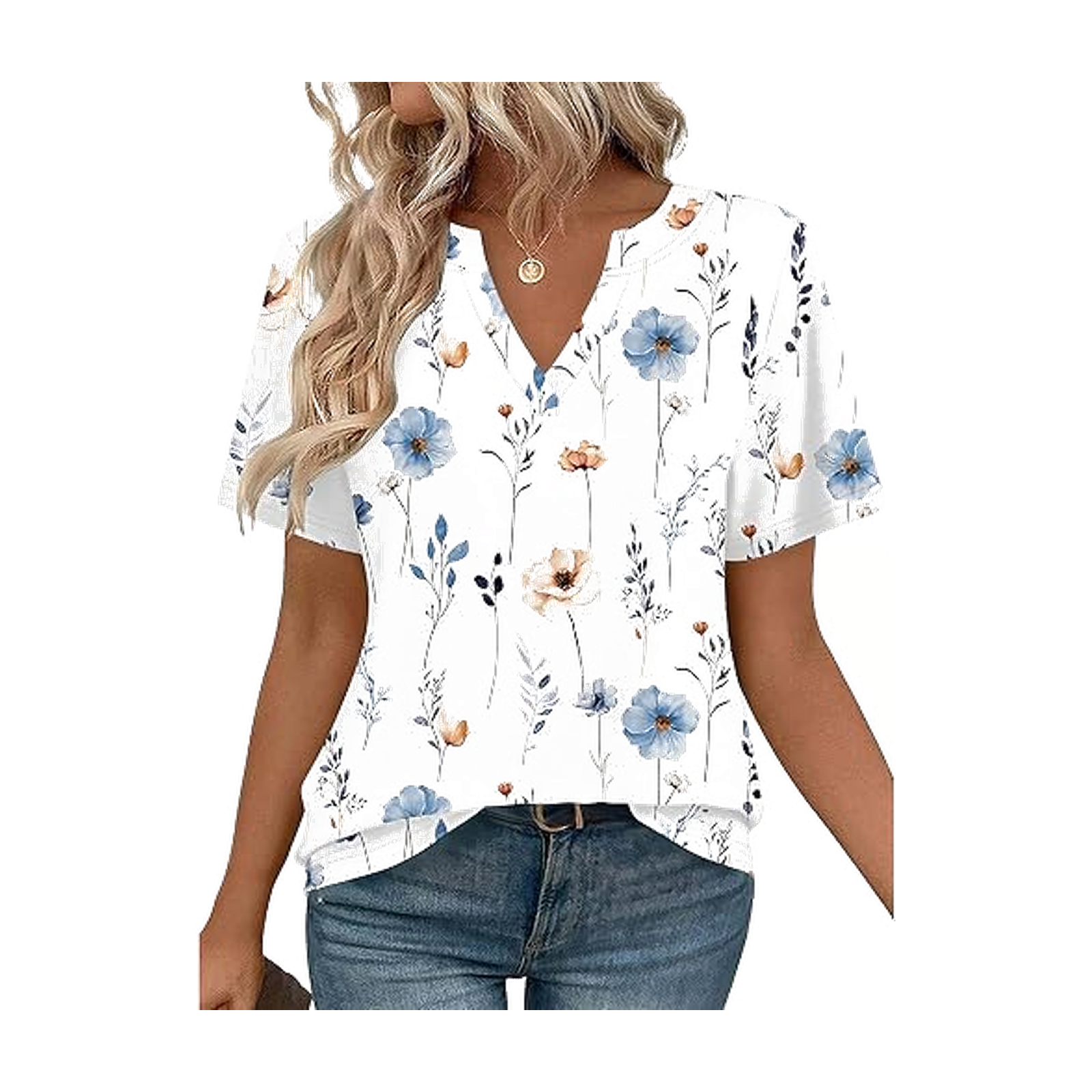 Zeagoo Womens Tops Short Sleeve V Neck Tee Shirts Cute Dressy Casual Clothing Business Work Blouse